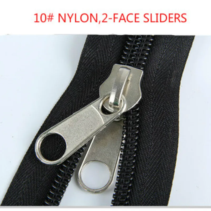6M/LOT 8 10 CONTINUOUS Nylon Zipper Tape WITH 6 SLIDERS 6 WAY for