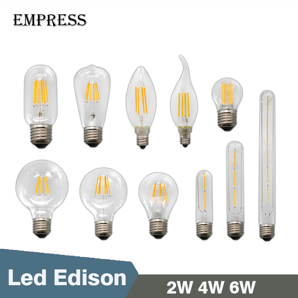 

Vintage Led Lamp Ampoule E27 E14 220v For Decor Retro Cristal Edison Led Light Bulb Filament 2w 3w 4w 6w Globes Christmas Lights