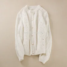 Мохеровый шерстяной джемпер, Вязанный свитер, топ-бопстиль,, весенний Женский Повседневный Вязаный Кардиган с длинным рукавом