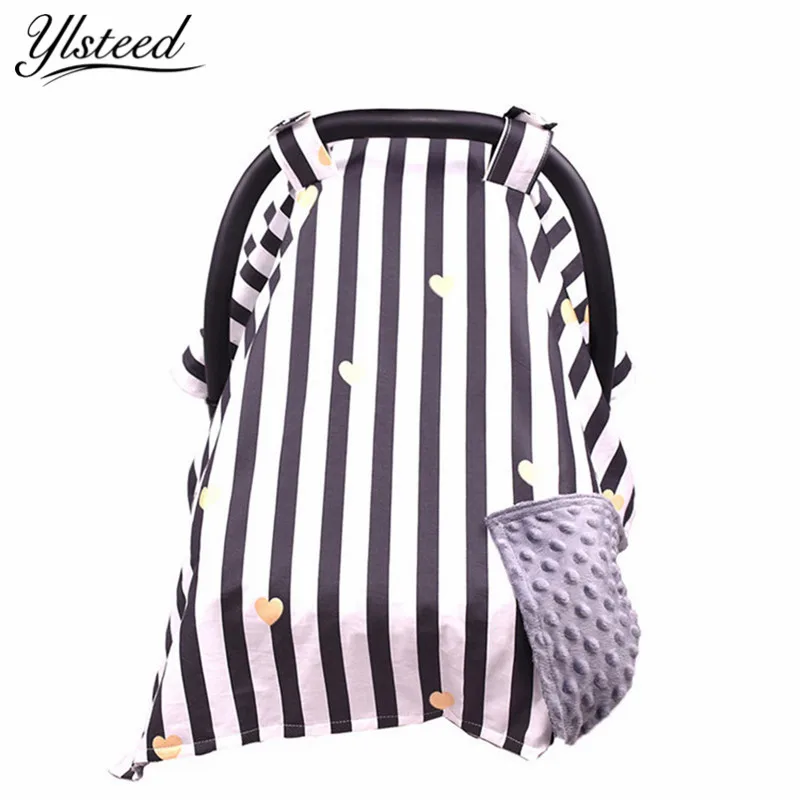 

Multi-Use Shopping Cart Cover Cotton Baby Carseat Canopy Car Covers Floral Stripe Infant Safety Seats Sunscreen Cradle Canopy