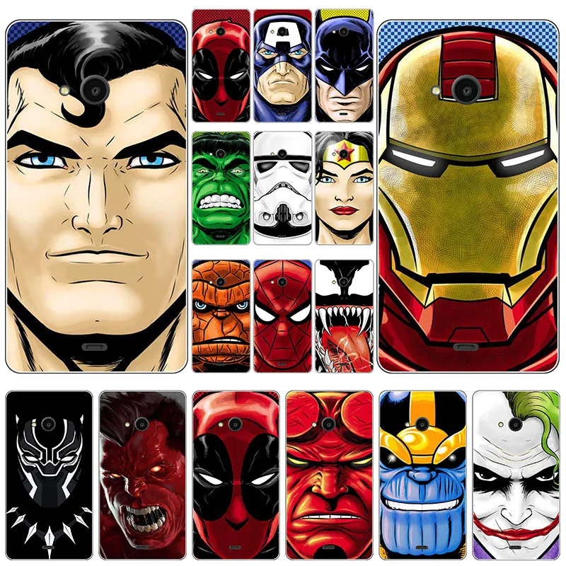 Plastic Cute Drawing Fashion hero Back Phone Case For Microsoft Lumia 540 Dual Sim 5.0&quot Mobile Bag Nokia Coque | Мобильные
