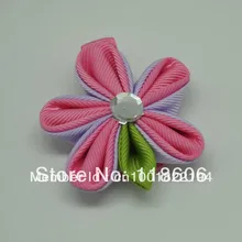 60 шт. модные детские банты для волос на прищепке Kanzashi лепестки ленты заколки