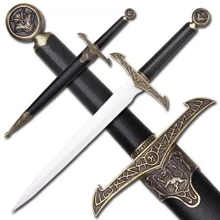 

S0177 MINIATURE GOTHIC MEDIEVAL DEMON SKULL SHORT KNIGHT SWORD KNIFE 13.5"