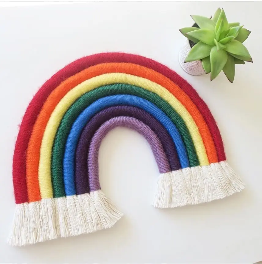

Rainbow Hanging Decor Baby Kids Handmade Wall Bed Tent Mosquito Net Decoration Cuna Dormitorio Infantil for Children Baby Room