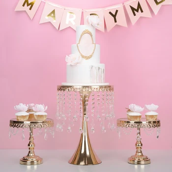 

crystal gold & silver high cake stand sets cake tray wedding dessert table decoration cake table fruit plate