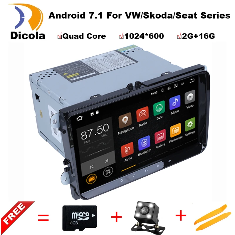 2G 16G HD 2 din android 7 1 font b car b font dvd for vw