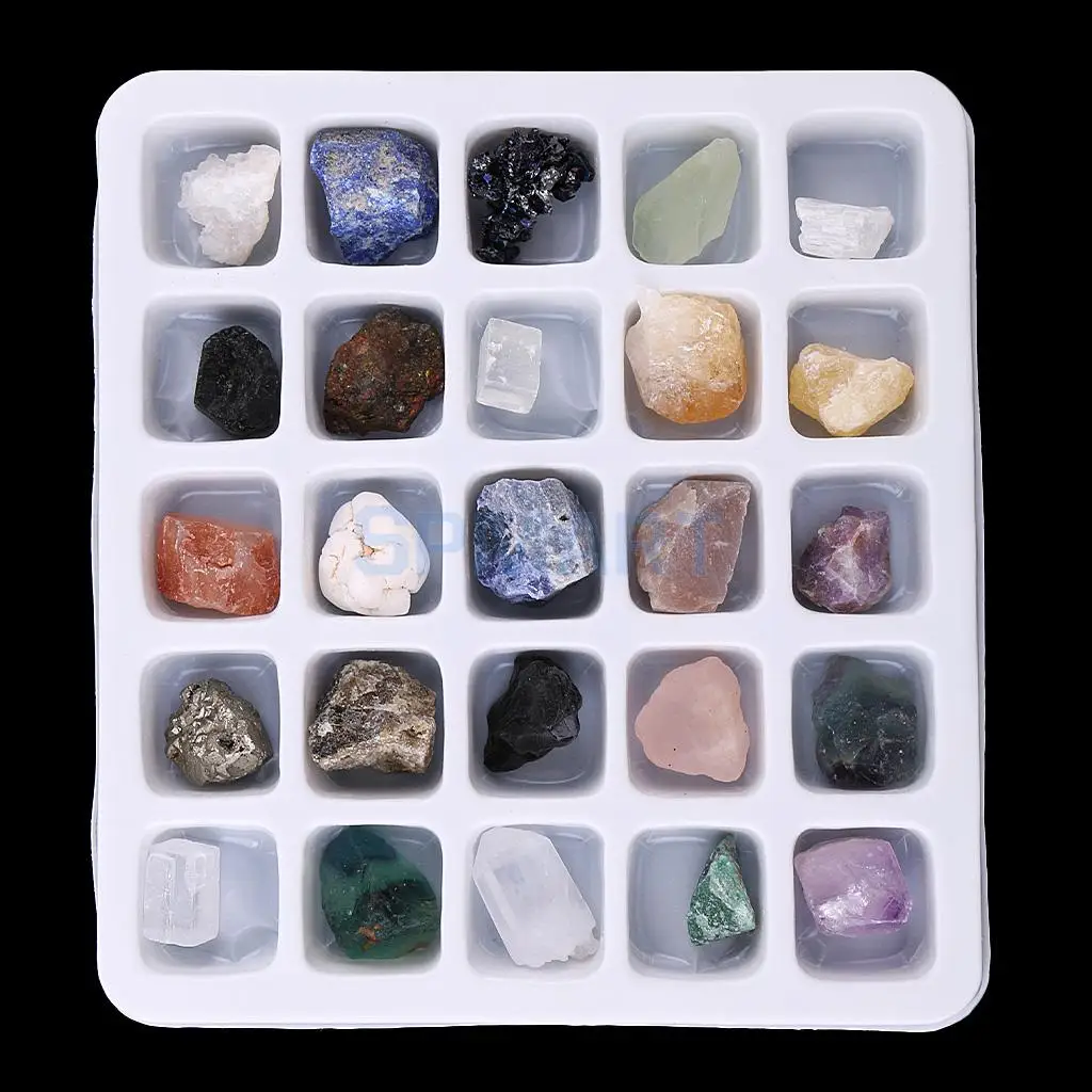 1 Pack Natural Stone Mineral Ore Quartz Collection for Home Office Cabinet Decoration Ornament Kids Science Toys