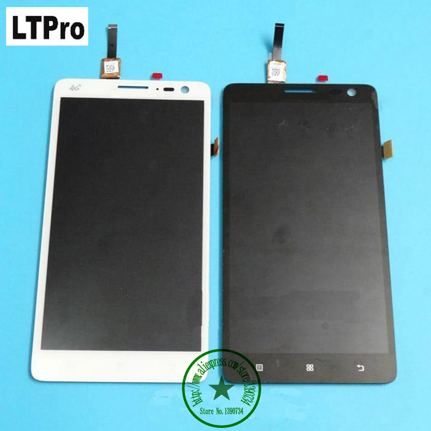 

LTPro Black/White 100% New LCD Display +Touch Screen Digitzer Glass Panel Assembly Replacement For Lenovo S856 S810t Phone Parts