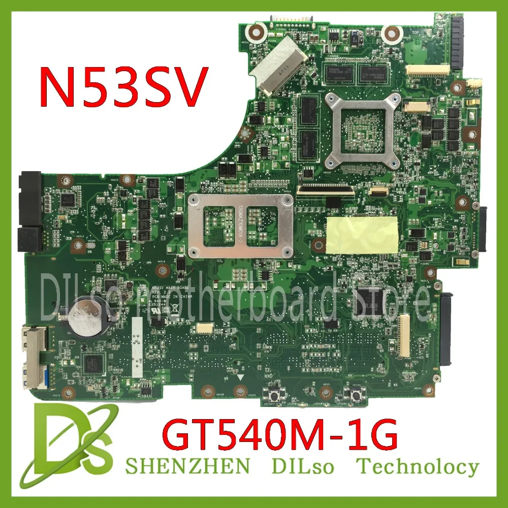 Tanie KEFU N53SV płyta główna ASUS N53S N53SV N53SN N53SM laptopa płyty głównej płyta główna w GT540M 1G pamięci wideo pracy Test 100% oryginalny