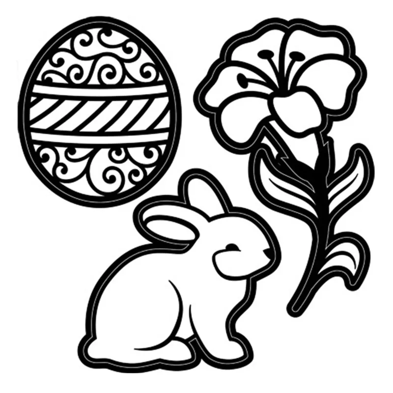 

Naifumodo Easter Theme Dies Animal Metal Cutting Dies New 2019 for Scrapbooking DIY Album Embossing Paper Craft Die Cut