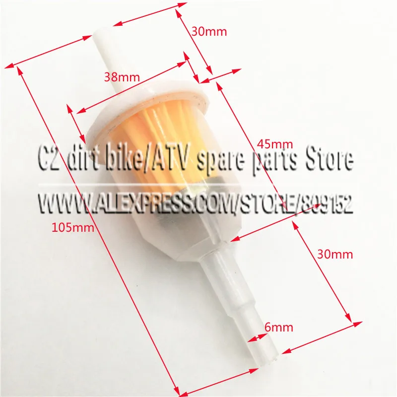 3pcs Universal Fuel Filter Gas Filter For Moped Scooter Quad ATV Pit