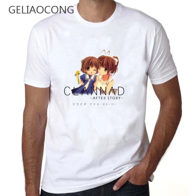 Geliaocong 2017 аниме унисекс футболки Clannad футболка сакагами Томое Косплэй Футболка