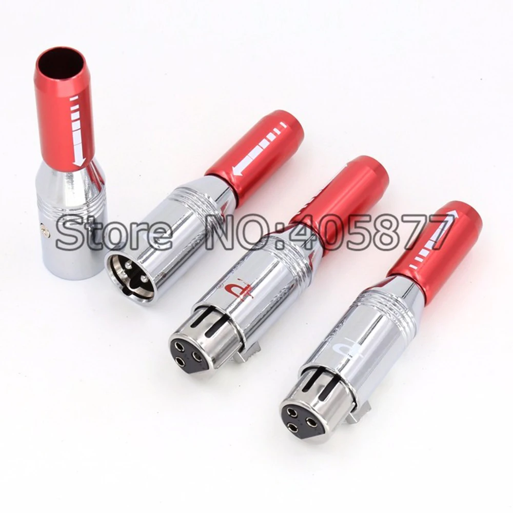 4 шт Посеребренная XLR разъем Аудио Баланс XLR 3 Pin Plug мужской или женский