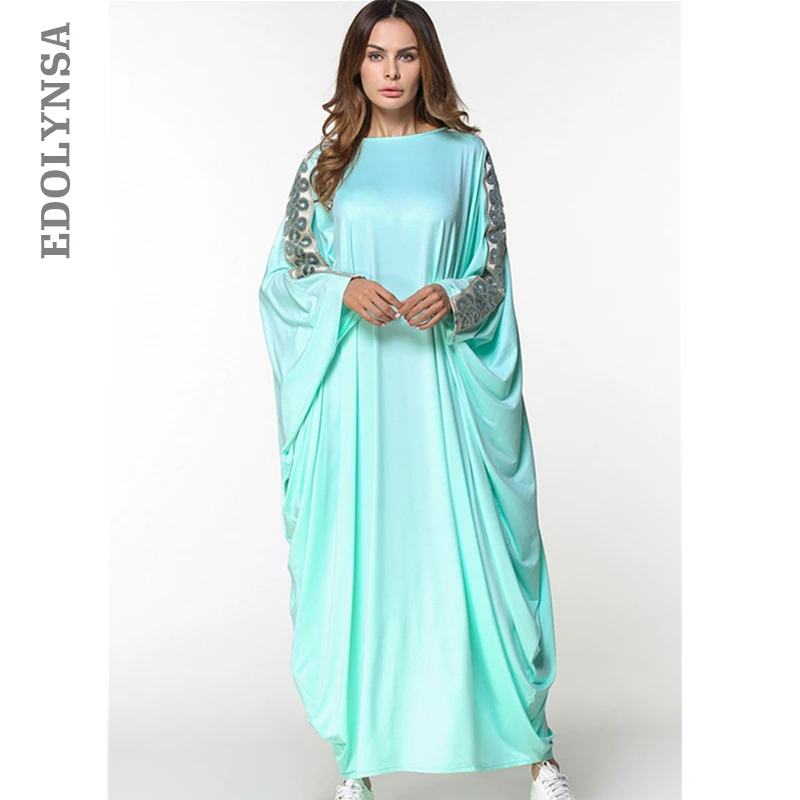 

Brand Fashion Muslim Dress 2019 Abaya Muslim Dress Kaftan Soft Plus Size Robe Knitting Muslim Dresses Abaya Kimono Dresses #D273