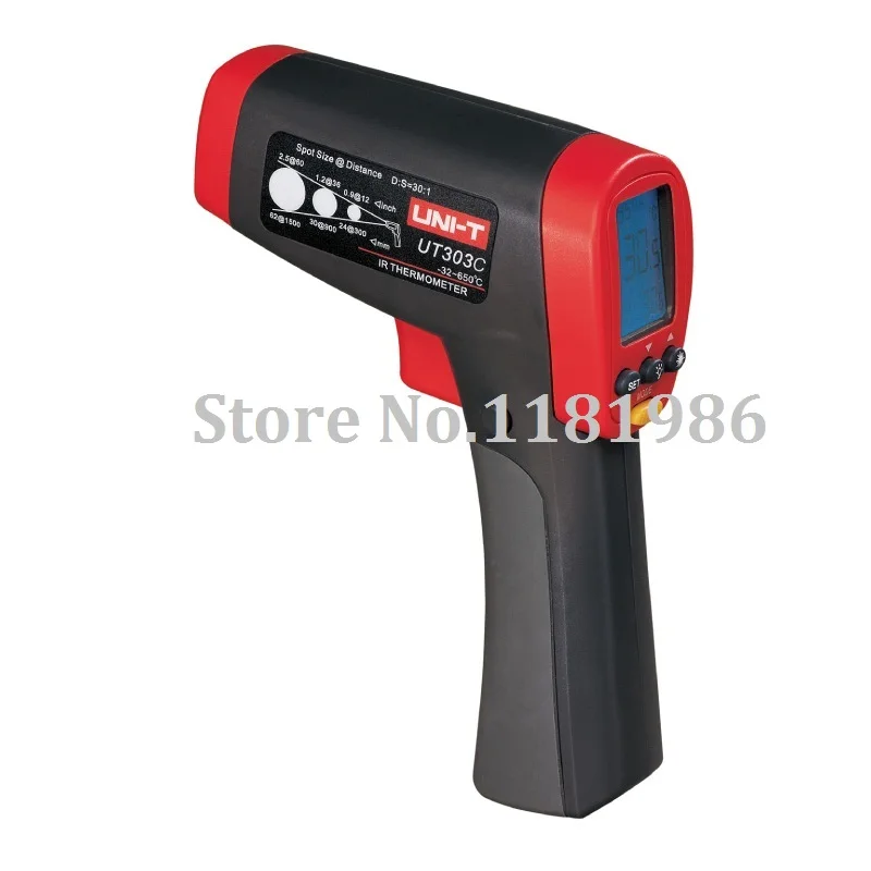 

UNI-T UT303C High-precision Non Contact IR Digital Electronic Infrared Laser Thermometer -32~1050 Celsius/30:1