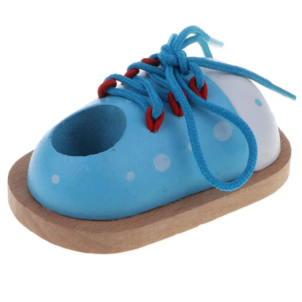 Деревянная обувь учиться обувной шнуровкой игры игрушка для детей младшего возраста для раннего развития игрушки подарок на день рождения