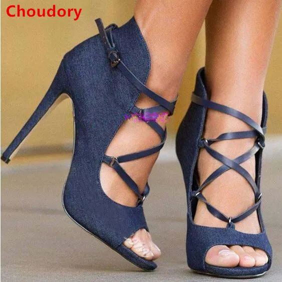 navy blue high heels closed toe