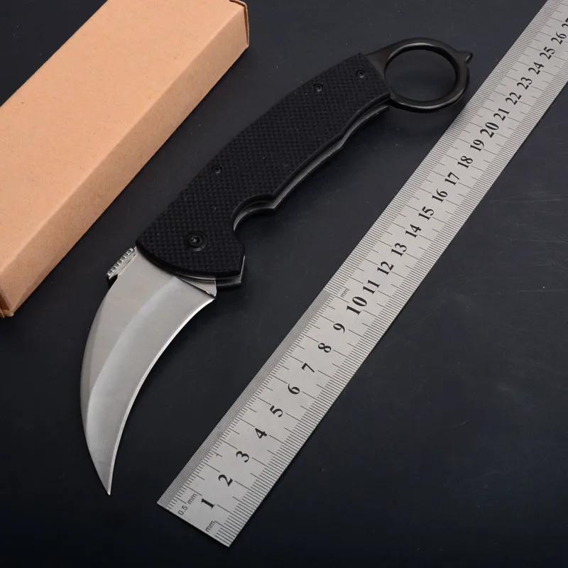 Новый складной нож Karambit 5CR15MOV лезвие G10 ручка для тренировок на открытом