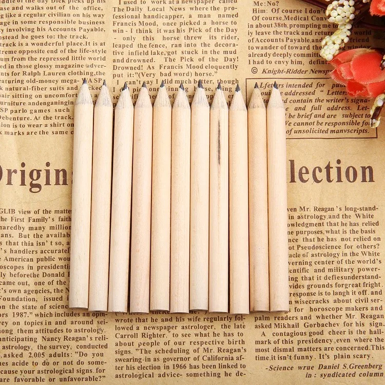 400 шт деревянные цветные короткие карандаши разветвленные HB 8,6 см деревянные цветные гостиничные карандаши оптом