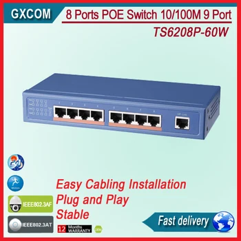 

8 ports POE Switch with 8 POE ports , IEEE802.3af/at 10/100M 9 port ,