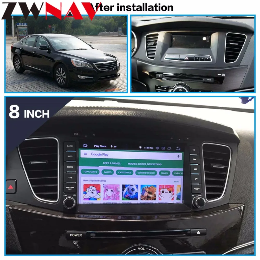 Discount IPS 4+32G Android 8.0 Car Radio Stereo Radio For KIA K7 Cadenza 2009-2016 Car DVD Player GPS Navigation head unit 8 Core BT WIFI 3