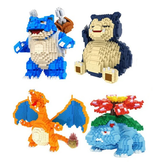

2018 CKL Magic Blocks Large size Pokeball go DIY Building Bricks Venusaur Auction Figure Micro Blocks Kids toys Girl Gift 6606