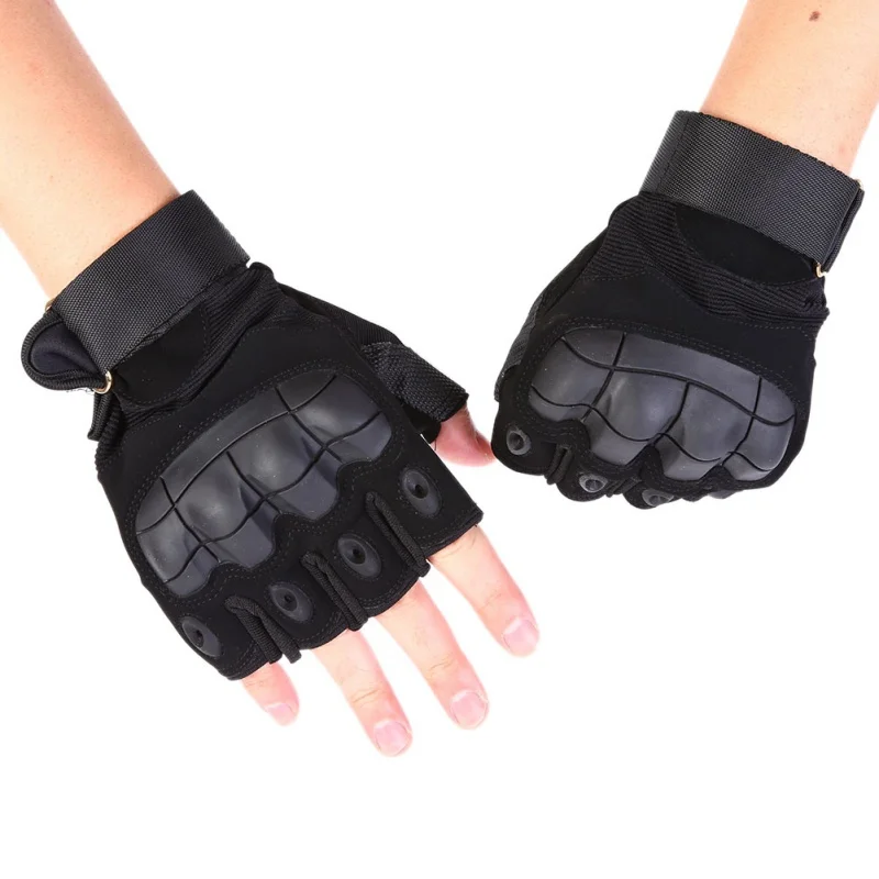 

Outdoor Men Tactical Military Army Paintball Half Finger Gloves Shooting Combat Anti-Skid Rubber Knuckle Half Finger Gloves
