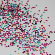 Смешанная форма звезды перламутровый цвет ультра тонкий устойчив к растворителям блеск для ногтей и DIY украшения-Размер: 3 мм