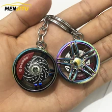 1 шт., сплав, автомобильный Стайлинг, обод колеса, брелок с тормозными дисками, jdm, брелок для ключей, креативный брелок для BWM, модель автозапчастей