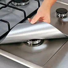 4pcs/set Gas Stove Protectors Cooker Cover Liner Clean Mat Pad Gas Stove Stovetop Protector