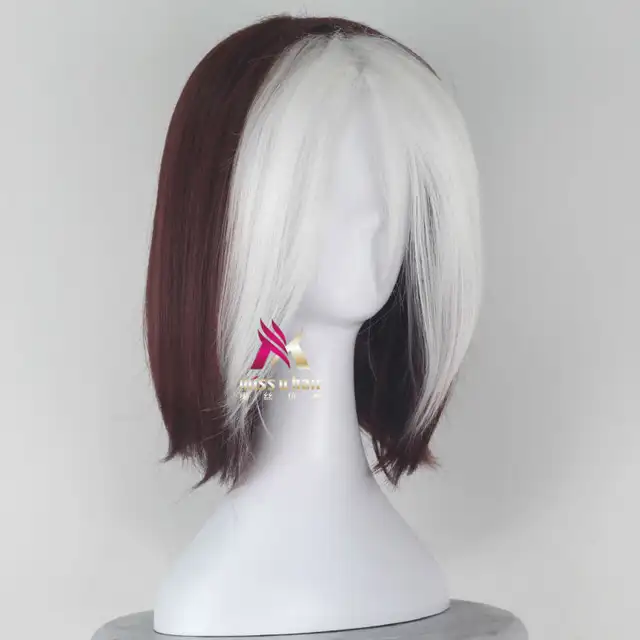 New X Men Rogue Short Straight Hair Women Brown Silver White Movie