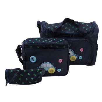 

4pcs Baby Diaper Bag Suits For Mom Baby Bottle Holder Travel Outdoor Mother Mummy Stroller Maternity Nappy Bags Sets