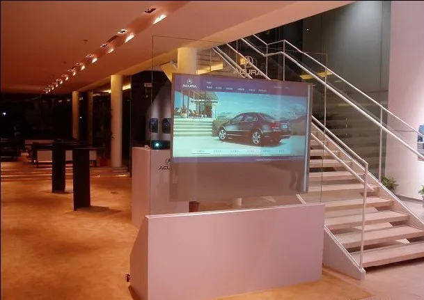 1.52x2 м Топ Класс рекламы Голографическая сзади клей Плёнки проекционный 3D Экран Плёнки для окна магазина Дисплей выставка