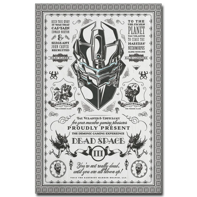 NICOLESHENTING Dead Space 2 3 Горячая Игры Искусство Шелковый Плакат 12x18 24x36 &quotнастенные Панно
