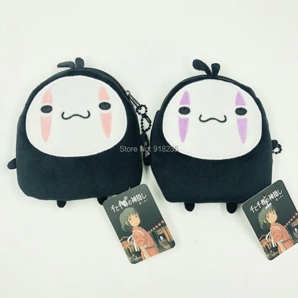 

2 Styles Spirited Away Faceless Man 10CM Plush Coin Purse Wallet Stuffed Toys PCXB