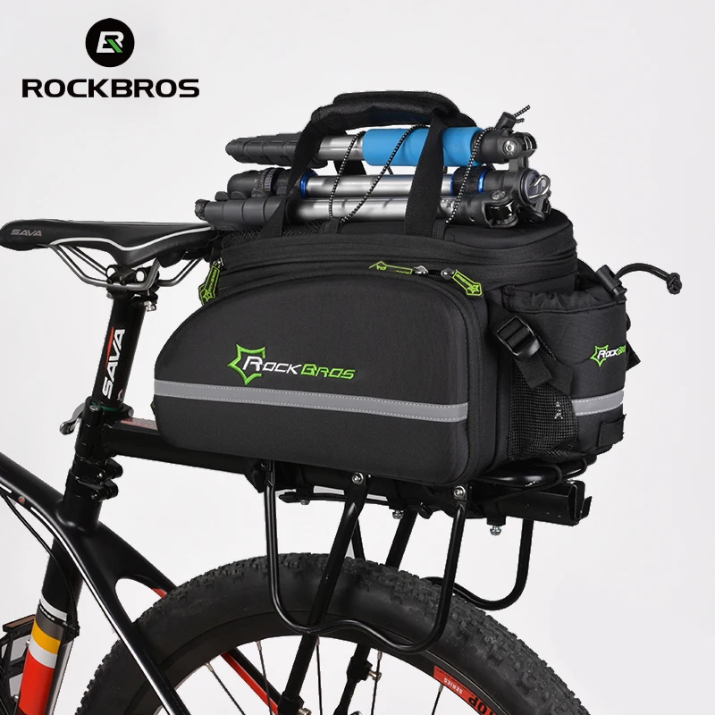 Us 64 99 30 Off Rockbros Waterproof Bike Bag 12l Bicycle Trunk Seat 2018 Cycling Rack Backpack With Rain Cover Accessories In