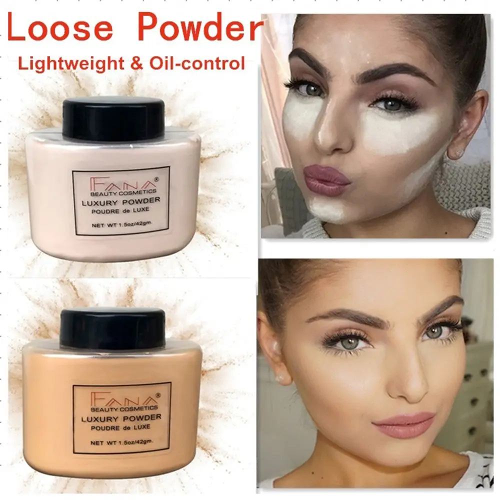 

1pc Smooth Loose Oil Control Face Powder Makeup Concealer banana powder Beauty Highlighter Mineral Powder Comestic Accessories