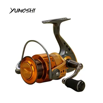 

YUMOSHI Fly Fishing Reel Spinning 13+1BB CNC rocker arm Pesca Moulinet Casting Peche SJ2000 - SJ7000 Lure Wheel Full Metal Coil