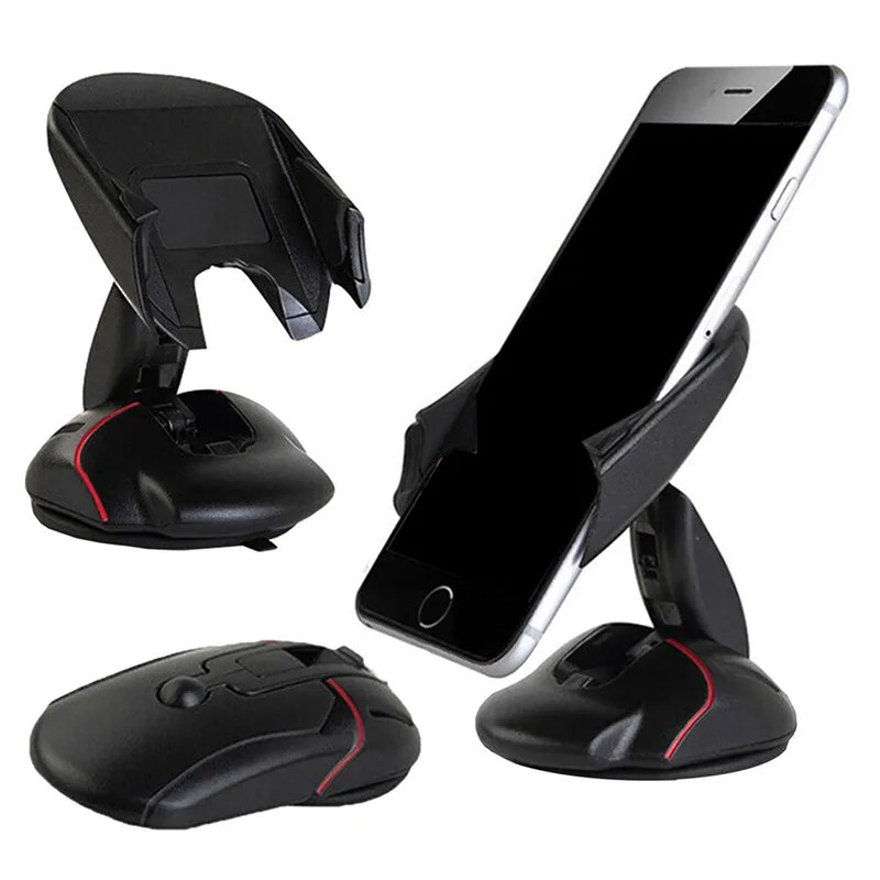 Креативный дизайн мыши кронштейн для крепления автомобиля 360 Вращающийся держатель стойка фиксатор для сотового телефона gps MP4