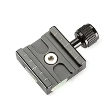 Neewer алюминий 50 мм Quick Release Plate Зажим QR 3/8-дюймов с 1/4-дюймовый адаптер Встроенный пузырьковый уровень для Benro Acratech Kirk