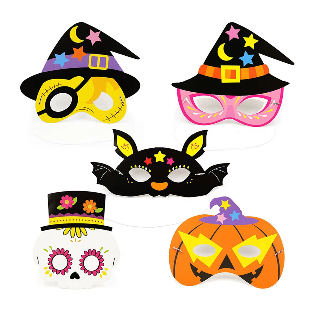 Aliexpress.com : Buy 5 Pcs /Set Halloween Cartoon Paper Mask Kids ...