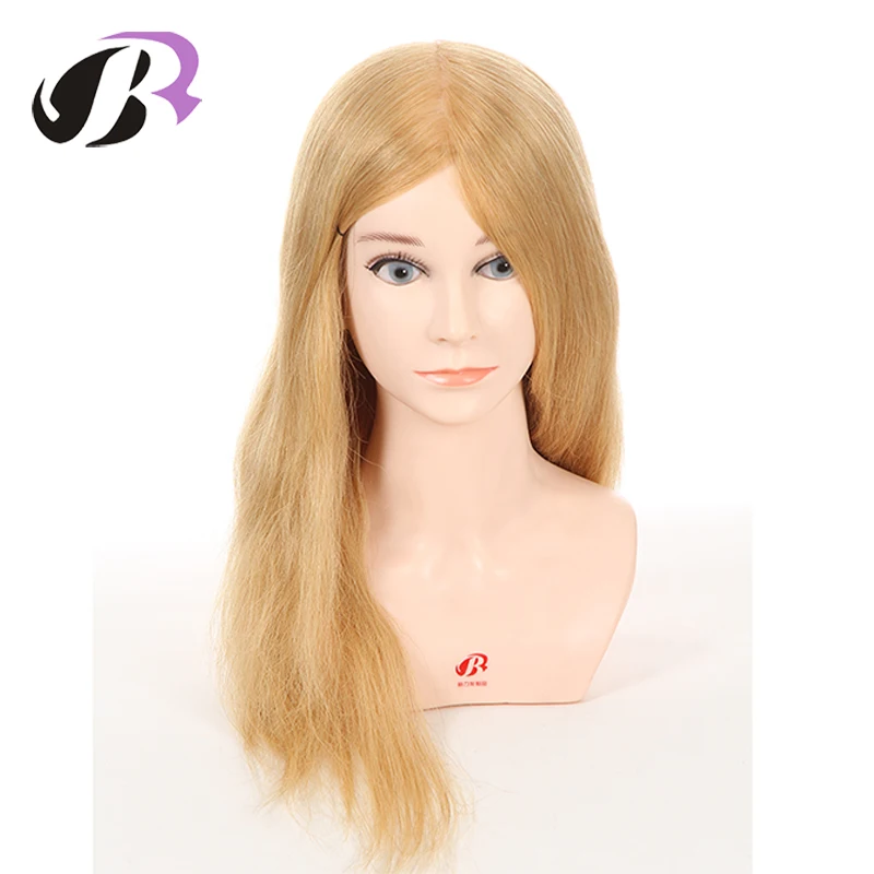 Master Hairdressing Training Heads 100 Real Human Hair 18