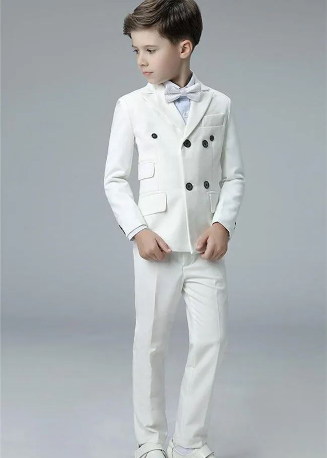 2 Piece Boy Suits for Wedding Prom Party Tuxedo Double Breasted Peaked