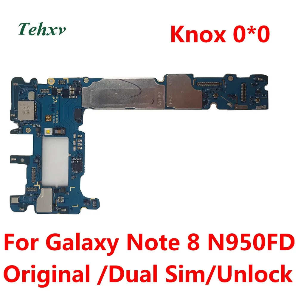 

Tehxv Original Unlocked For Samsung Galaxy Note 8 N950FD Dual Sim Note8 Motherboard, Mainboard 64GB Knox 0