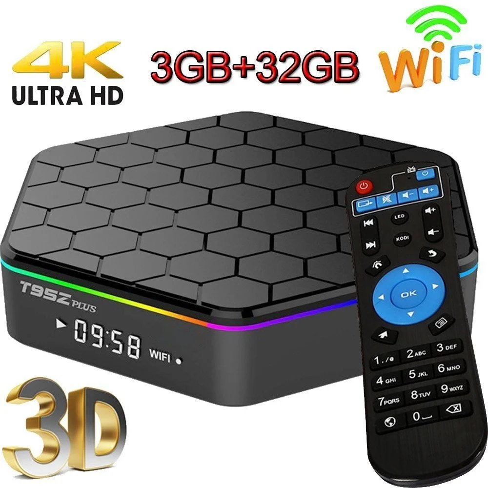 

T95Z Plus 2GB 16GB/3GB 32GB Amlogic S912 Octa Core Android 7.1 OS Smart TV BOX HDMI 4K WIFI Bluetooth Set Top Box Media Player