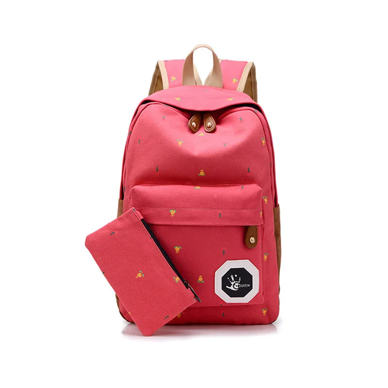 Popular Cute Korean Style Double Shoulder Book Bags Fashion Girls Women