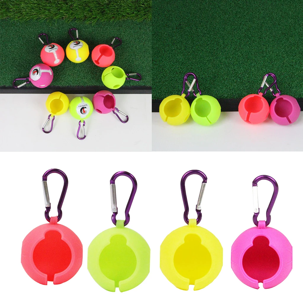 Golf Ball Holder Carrier with Belt Hanging Hook Contains One Ball Pouch On Course Training Aids