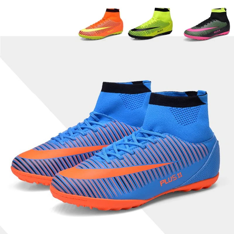 

hot cheap high ankle men soccer Cleats shoes football boots TF Futsal adult Trainers sneakers zapatillas de futbol outdoor lawn