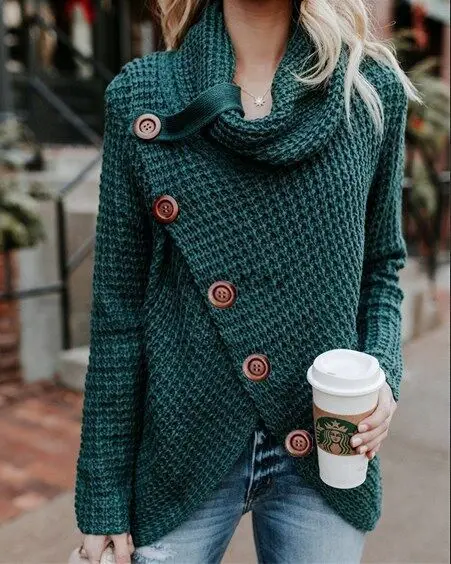 

2019 Autumn Winter Turtleneck Sweater Thick Warm Knitwear Pullover Female Knitted Sweater Jumper Women Plus Size Sweater S-3XL