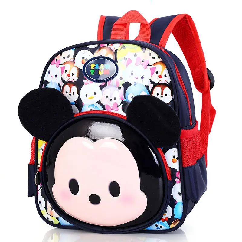 Disney Детская сумка ЦУМ детский сад 1-6 мальчиков девочек милый мультфильм Минни Микки Детский рюкзак для путешествий - Цвет: D
